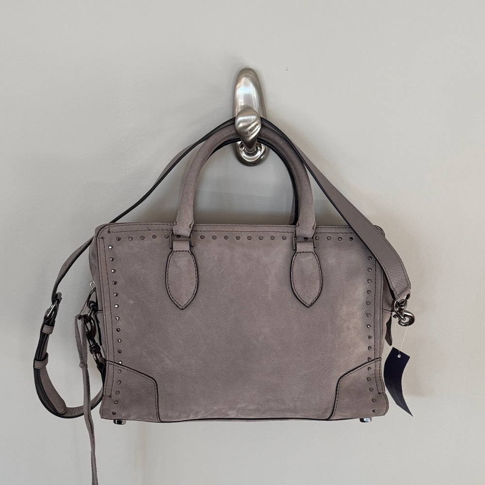 Rebecca Minkoff Gray suede Satchel Bag.